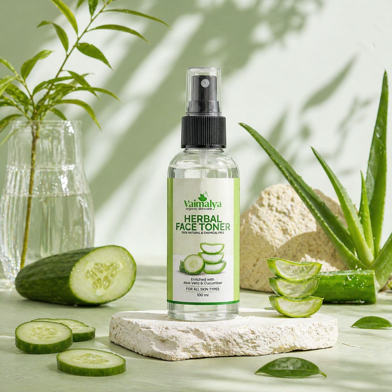Vaimalya Herbal Face Toner | Natural Aloe Vera & Cucumber Skin Toner