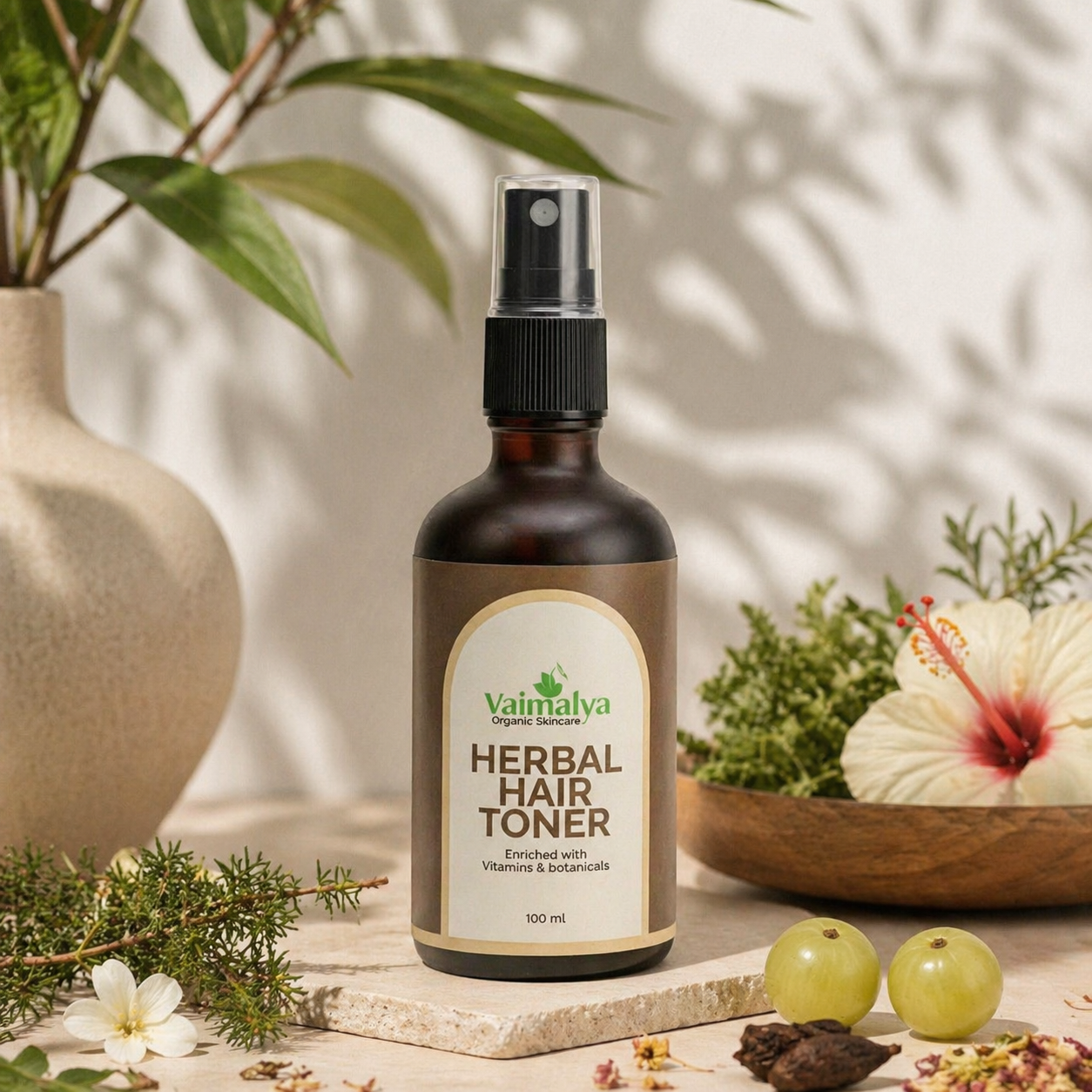 Vaimalya Herbal Hair Toner  | Natural Hair & Scalp Refreshing Spray for Daily Care