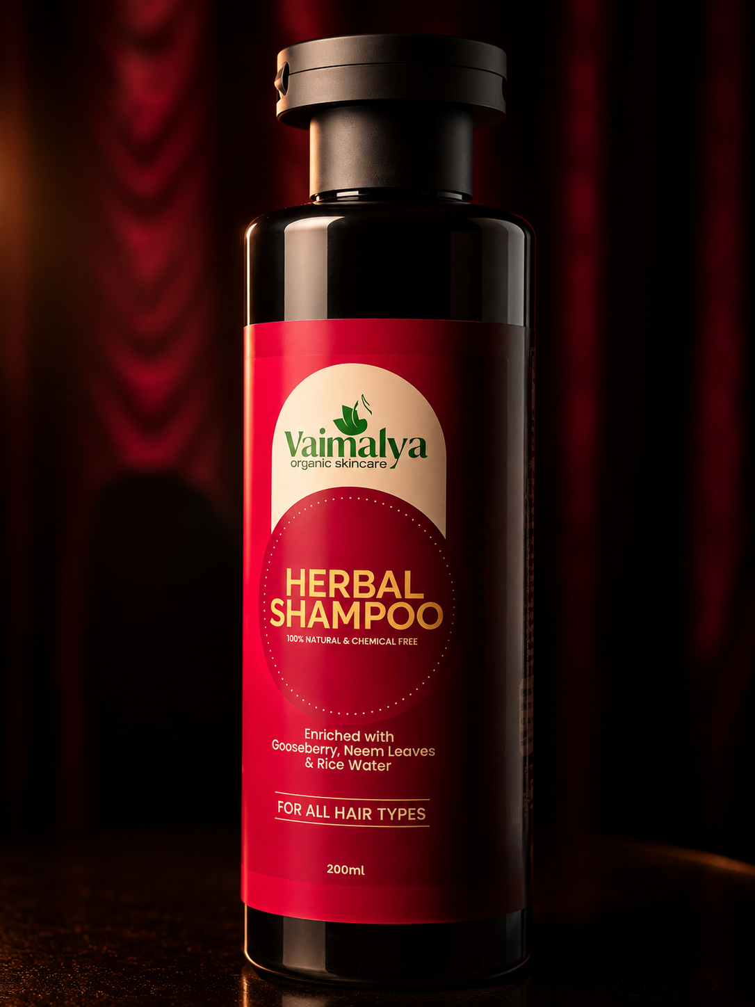 Vaimalya Herbal Shampoo  | Natural Mild Shampoo with Amla, Neem & Rice Water for Daily Hair Care